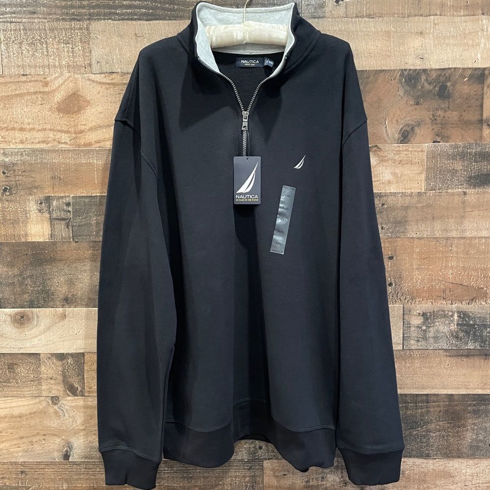 Nautica Mens Big and Tall 1/4 Zip Fleece Pullover Sweatshirt Top Size XXL NWT - Picture 3 of 10